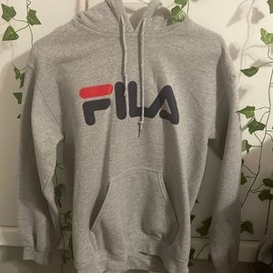 Original Fila Logo Size Small Hooded Sweatshirt